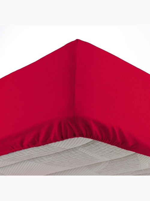 Lot de 2 Draps housse bonnet 30 cm 2 personnes microfibre Oscar - Kiabi