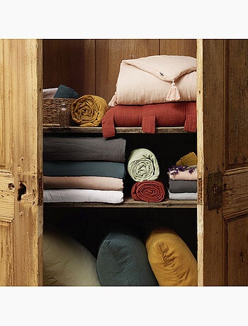 Lot de 2 Draps housse bonnet 30 cm double gaze de coton