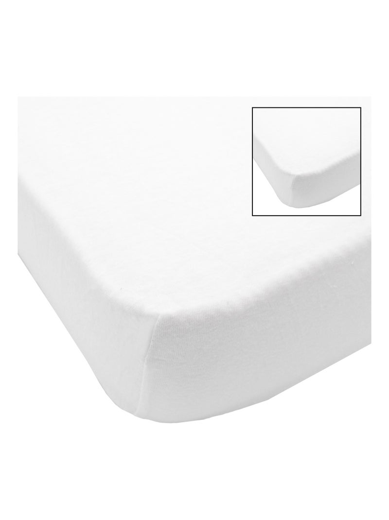 Lot de 2 draps housse coton bio - Babycalin Blanc - Kiabi