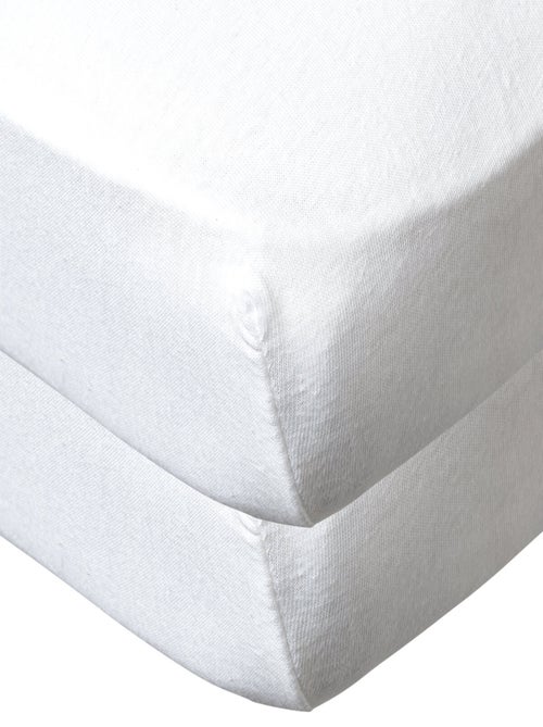 Lot de 2 draps housse coton bio - Kiabi