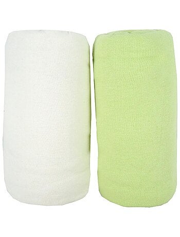 Lot de 2 draps-housse 60x120 cm Naissance en Coton Imprimés - Babycalin