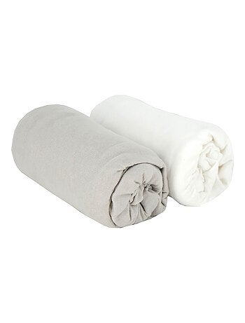 Lot de 2 draps-housse 60x120 cm Naissance en Coton Imprimés - Babycalin