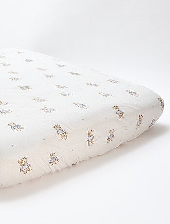 Lot de 2 draps housse en coton