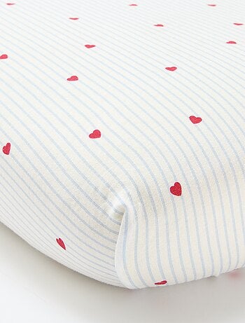 Lot de 2 draps housse en coton