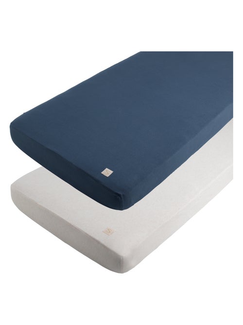 Lot de 2 draps housse en coton pour lit bébé - SAUTHON - Kiabi