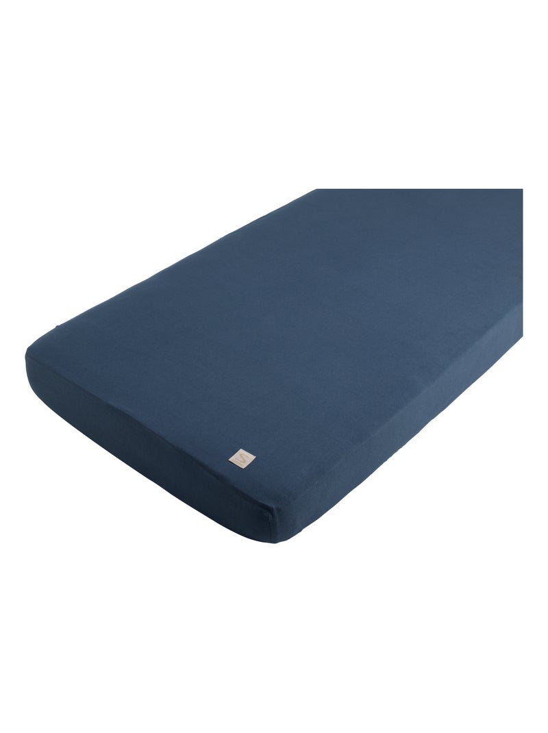 Lot de 2 draps housse en coton pour lit bébé - SAUTHON Bleu - Kiabi