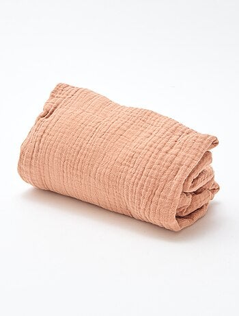 Lot de 2 draps housse gaze doux