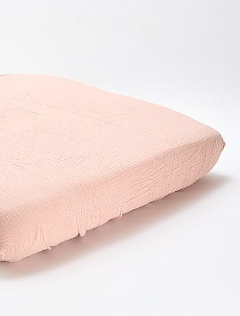 Lot de 2 draps housse gaze doux