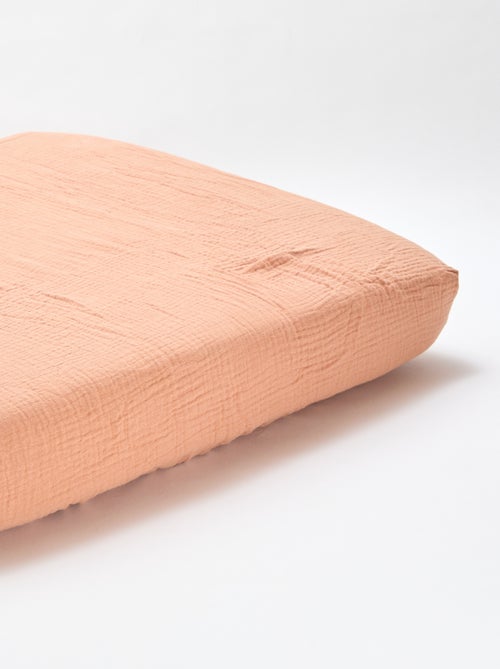 Lot de 2 draps housse gaze doux - Kiabi