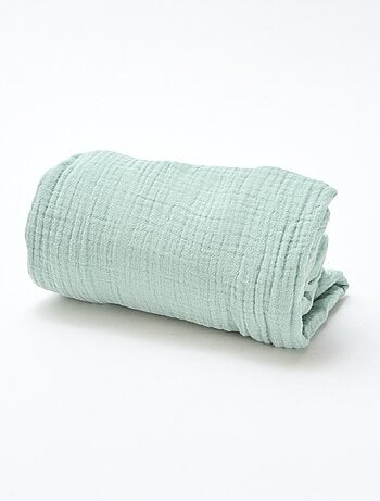 Lot de 2 draps housse gaze doux