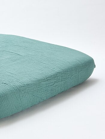 Lot de 2 draps housse gaze doux