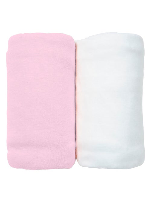 Lot de 2 Draps Housse jersey 40x80 cm Coton bio - Kiabi