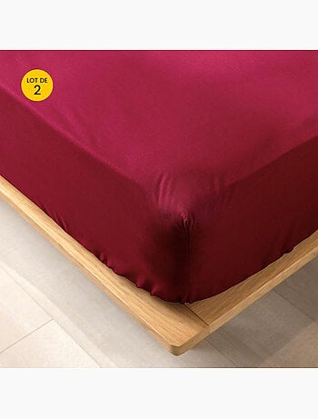 Lot de 2 draps housse King size en coton bio