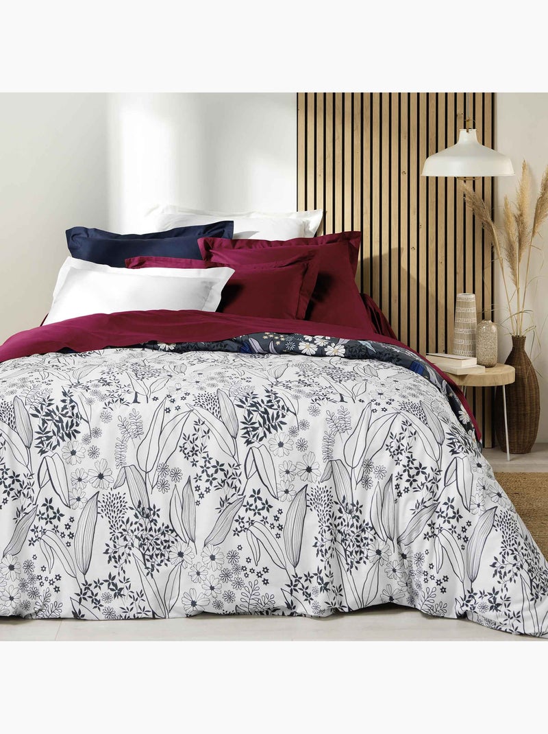 Lot de 2 draps housse King size en coton bio Bordeaux - Kiabi