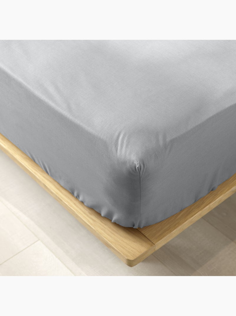 Lot de 2 draps housse King size en coton bio Gris - Kiabi