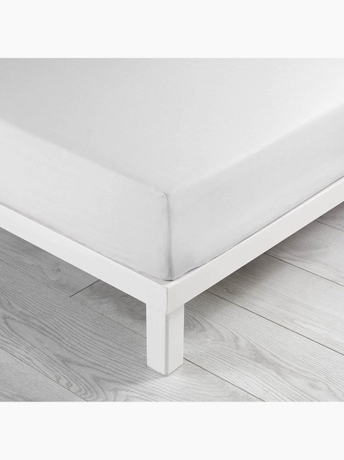 Lot de 2 draps Housse Queen size Coton 57 fils - Kiabi
