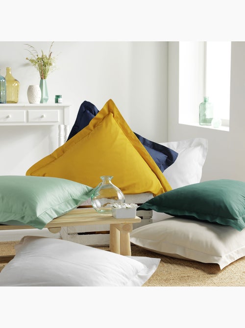 Lot de 2 draps Housse Queen size Coton 57 fils - Kiabi