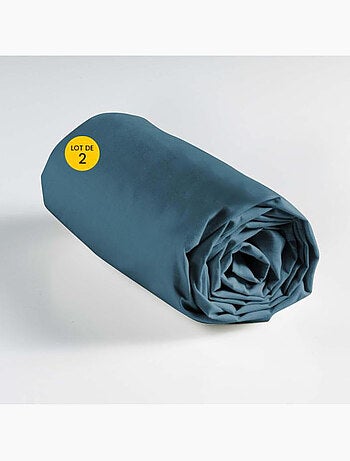 Lot de 2 draps Housse Queen size Coton 57 fils