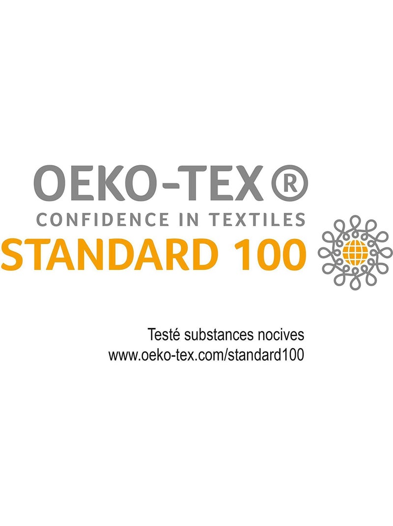 Lot de 2 draps Housse Queen size Coton 57 fils Bleu nuit - Kiabi