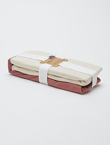 Lot de 2 draps housses - 60 x120 cm