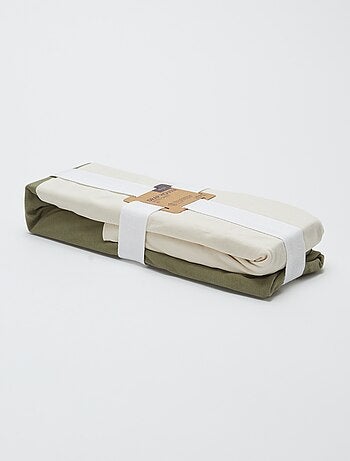 Lot de 2 draps housses - 60 x120 cm