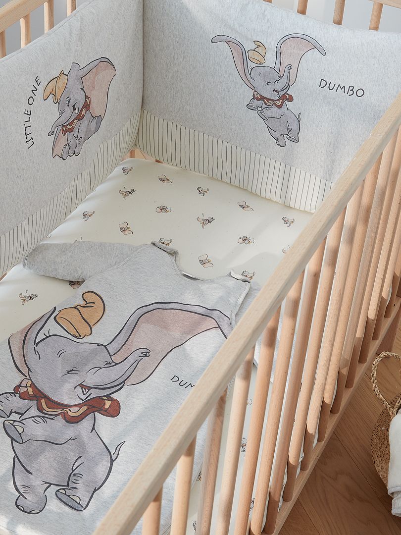 Lot de deux draps housses 60 x 120 cm taupe et nœuds Taupe pour lit bébé