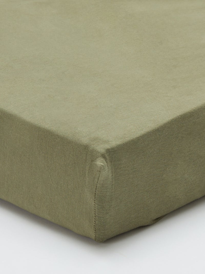Lot de 2 draps housses bébé 60 x120 cm en jersey - Kiabi Home Vert - Kiabi