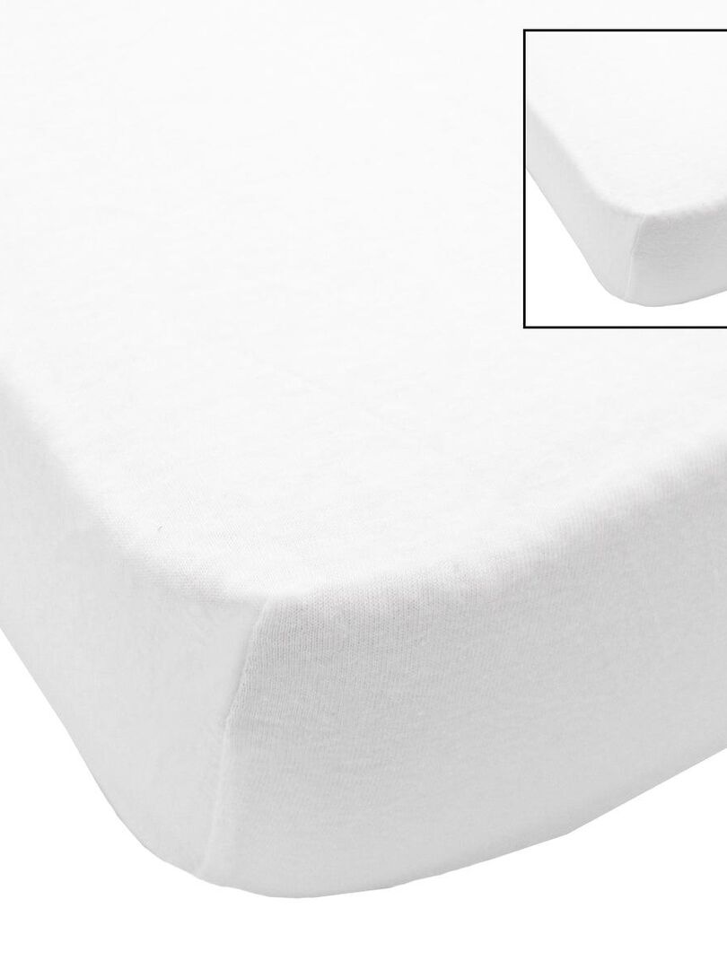 Drap-housse jersey 70x140 cm blanc BEBE9 CREATION, Vente en ligne