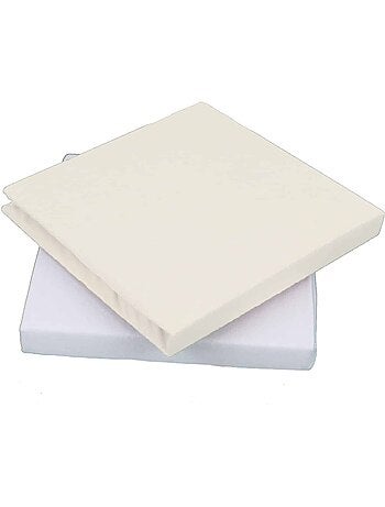 Lot de 2 draps housses coton extensible bébé KIDOR