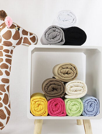 Lot de 2 draps housses coton extensible bébé KIDOR