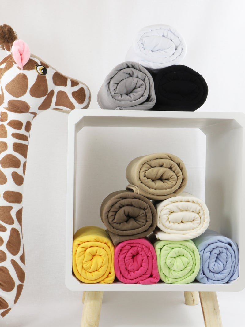 Lot de 2 draps housses coton extensible bébé KIDOR Ivoire - Kiabi