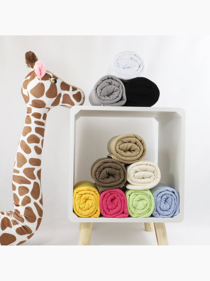 Lot de 2 draps housses coton extensible bébé KIDOR Jaune - Kiabi