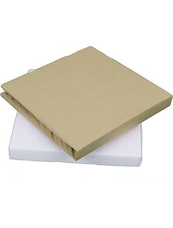 Lot de 2 draps housses coton extensible bébé KIDOR
