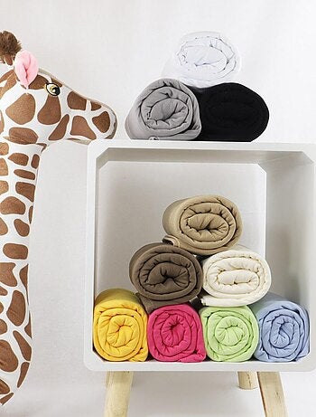 Lot de 2 draps housses coton extensible bébé KIDOR