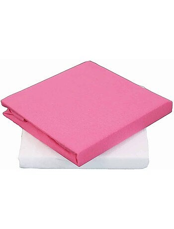 Lot de 2 draps housses coton extensible bébé KIDOR