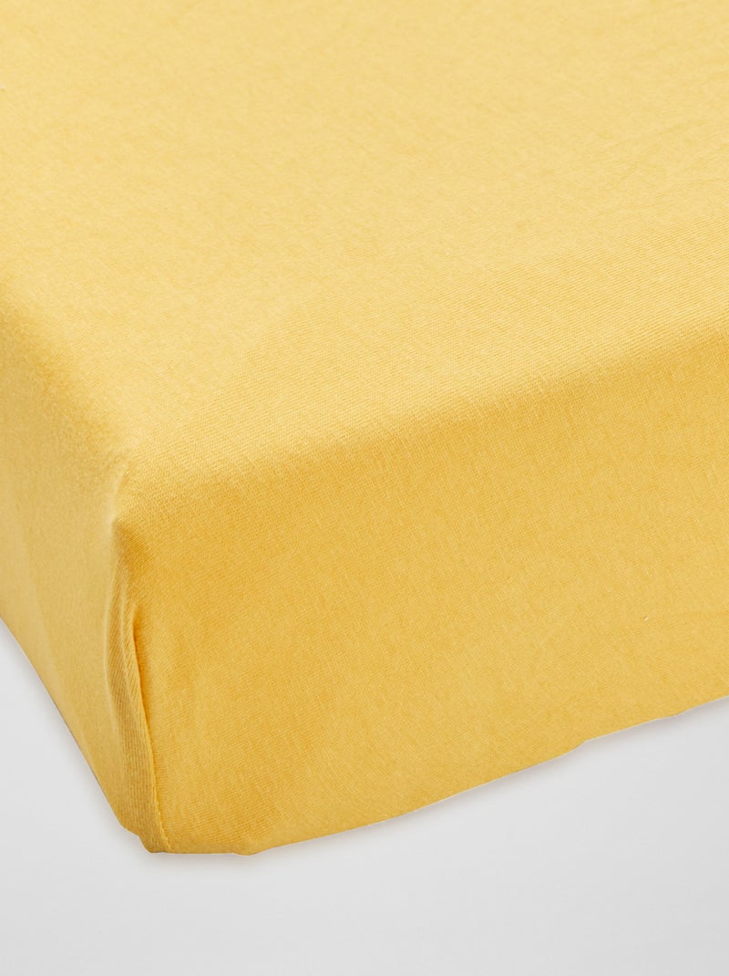 Lot de 2 draps housses 'Disney' Blanc/jaune - Kiabi