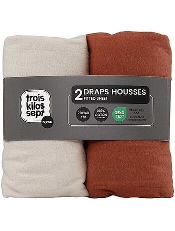 Lot de 2 draps-housses lit bébé