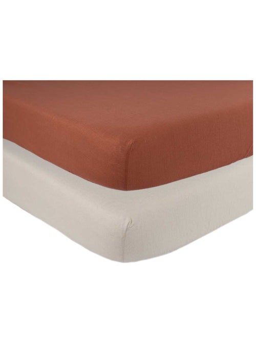 Lot de 2 draps-housses lit bébé - Kiabi