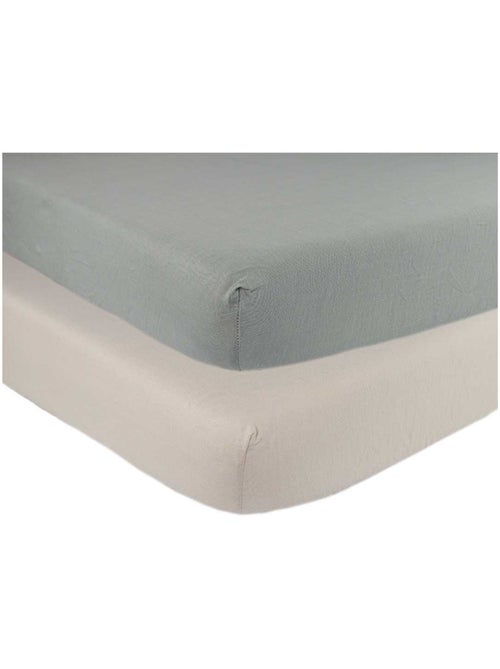 Lot de 2 draps-housses lit bébé - Kiabi Lot de 2 draps-housses lit bébé - Kiabi