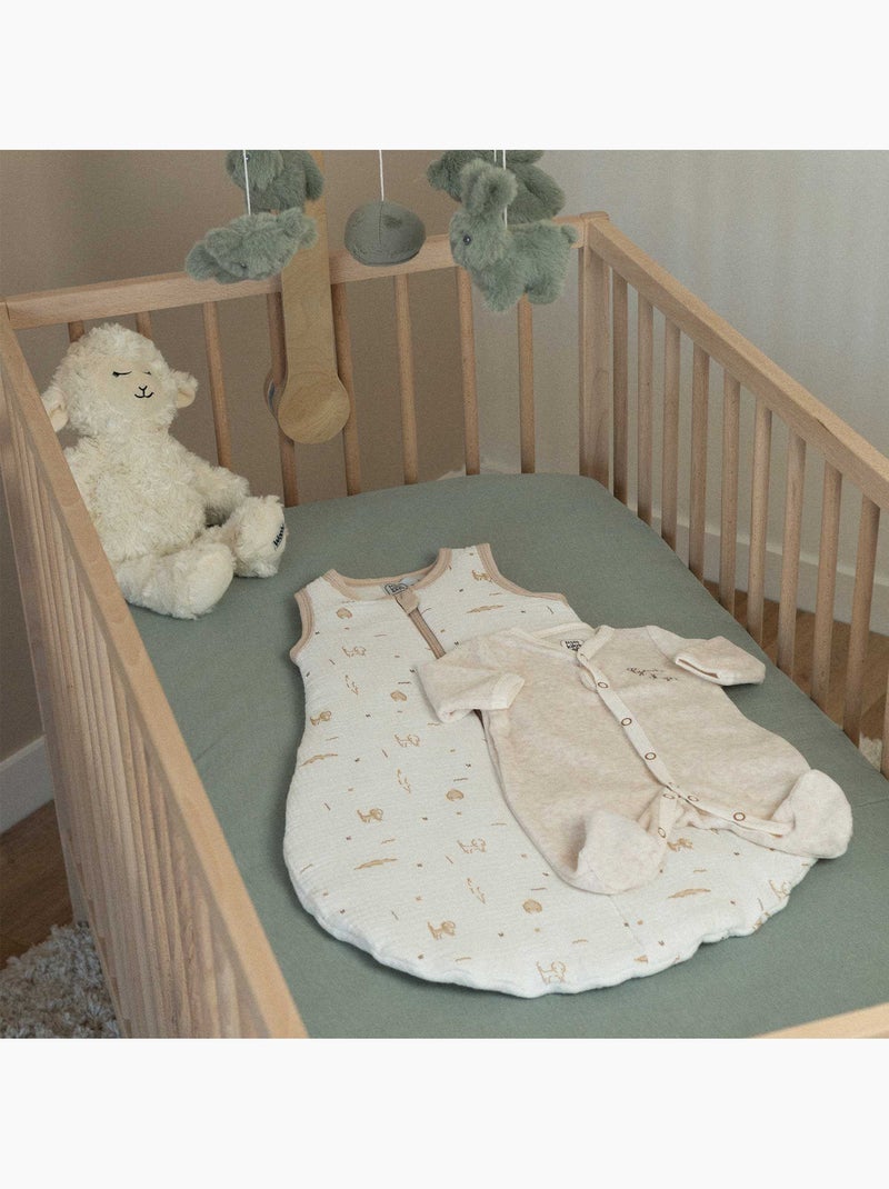 Lot de 2 draps-housses lit bébé Vert - Kiabi