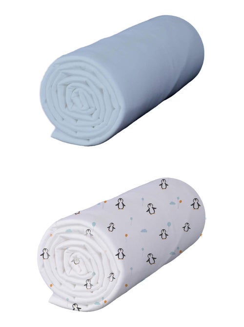 Lot de 2 draps housses PINGOUIN - Kiabi