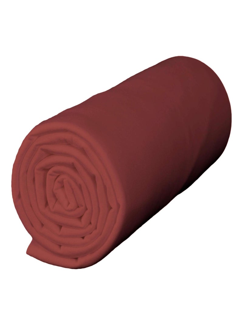 Lot de 2 draps housses Terracotta - Kiabi