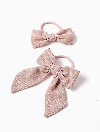 Lot de 2 élastiques à cheveux avec nœuds