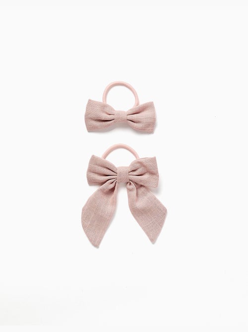 Lot de 2 élastiques à cheveux avec nœuds - Kiabi
