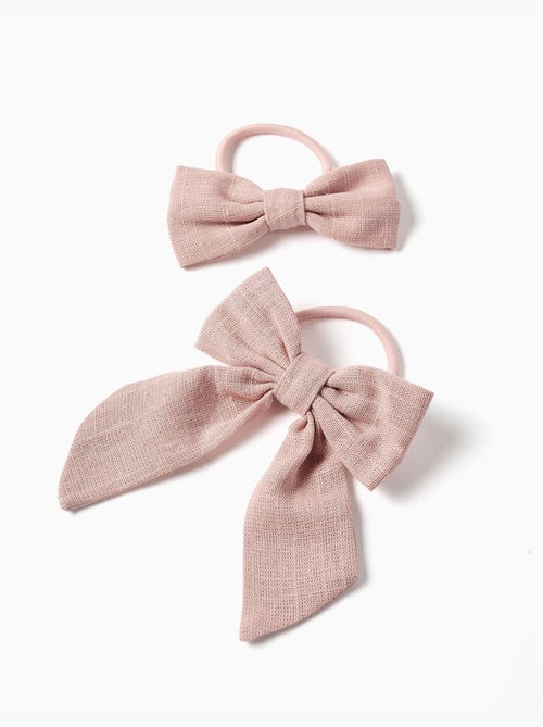 Lot de 2 élastiques à cheveux avec nœuds - Kiabi