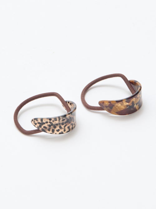 Lot de 2 élastiques avec bijoux fantaisies - Kiabi
