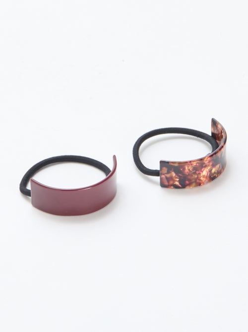 Lot de 2 élastiques avec bijoux - Kiabi