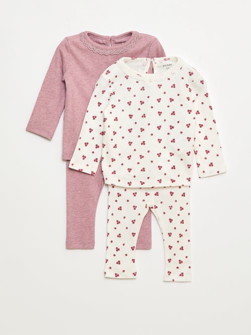 Lot de 2 ensemble t-shirt + legging - 2 pièces - Kiabi