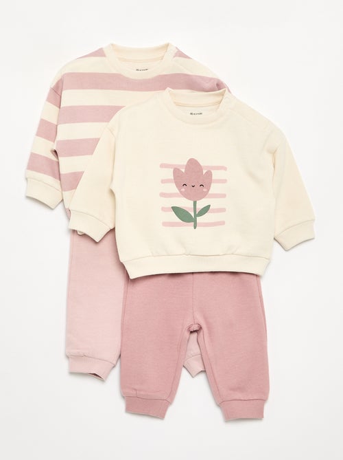 Lot de 2 ensembles 2 pièces - sweat + pantalon - Kiabi Lot de 2 ensembles 2 pièces - sweat + pantalon - Kiabi