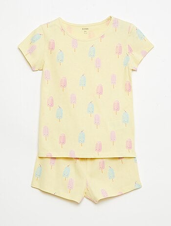 Lot de 2 ensembles de pyjama court en jersey coton